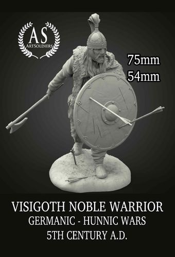 Visigoth noble warrior germanic - hunnic wars 5th century A.D. (54mm)