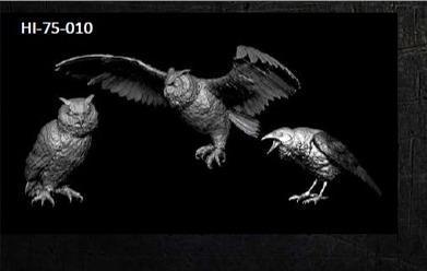 Set of birds for 75 mm figures